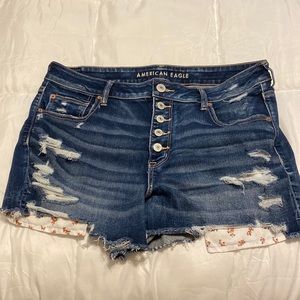 American Eagle Hi-Rise Shortie Distressed Jeans